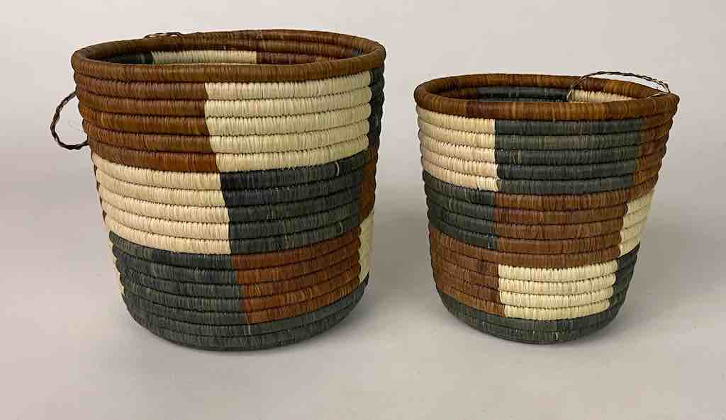 4 x 4” large checkerboard Batwa basket
