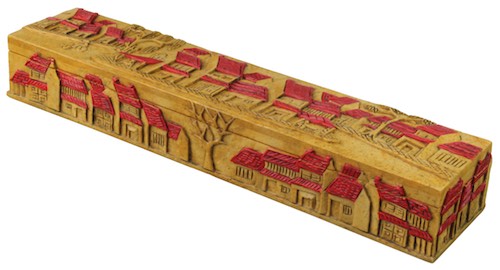 Vietnamese Street Design - Long Soapstone Trinket Decor Pencil Box