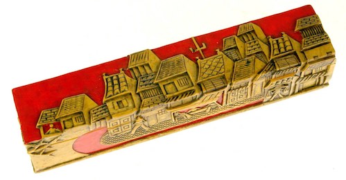 Vietnamese Street Design - Long Soapstone Trinket Decor Pencil Box