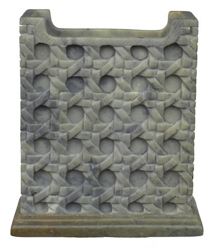 Basket Weave - Business Card Soapstone Decor Box Vase