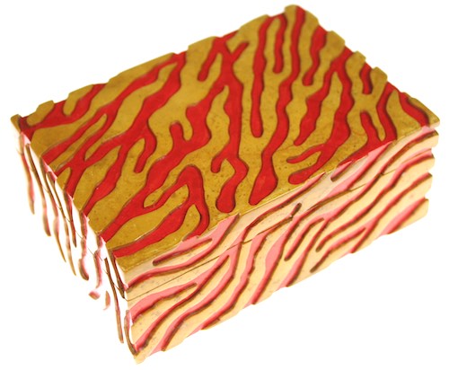 Zebra Motif Soapstone Trinket Decor Box