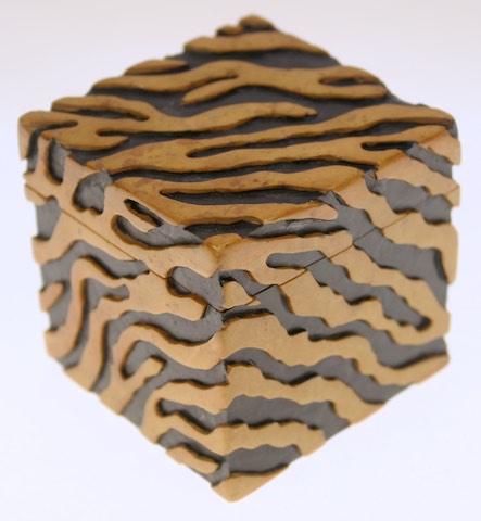Zebra Motif Soapstone Trinket Decor Box