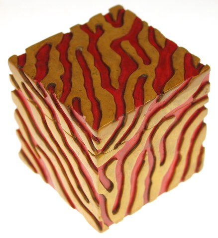 Zebra Motif Soapstone Trinket Decor Box