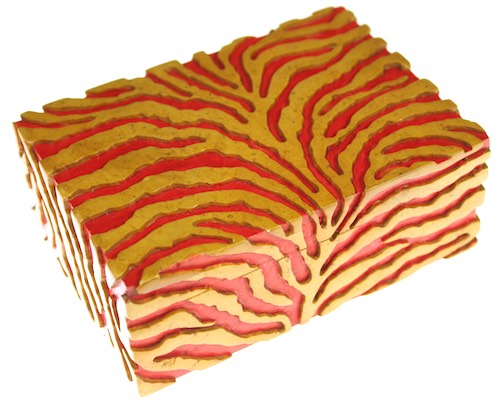 Zebra Motif Soapstone Trinket Decor Box