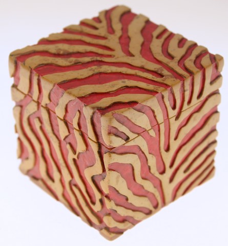 Zebra Motif Soapstone Trinket Decor Box