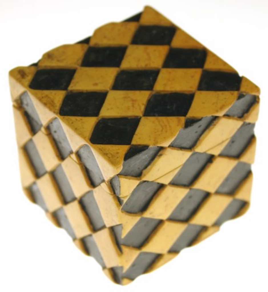 Harlequin Design Small Cube Soapstone Trinket Decor Box