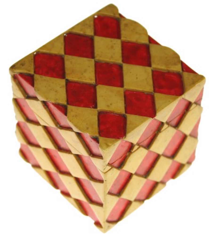 Harlequin Design Small Cube Soapstone Trinket Decor Box