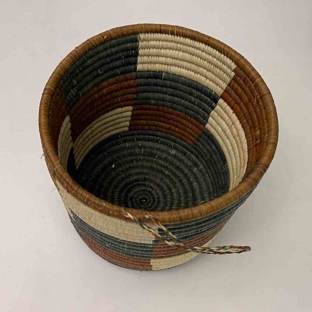 5 x 5” large checkerboard Batwa basket