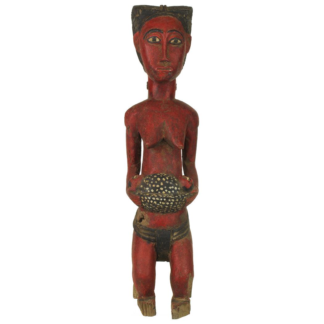 Vintage Baule Female Ancestor Spiritual Statue | 21" - Niger Bend