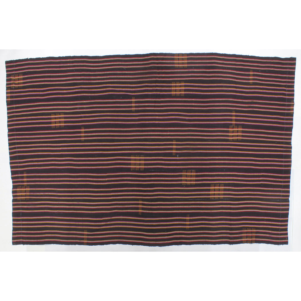 Vintage Aso Oke Textile of Nigeria | 74" x 47" - Niger Bend