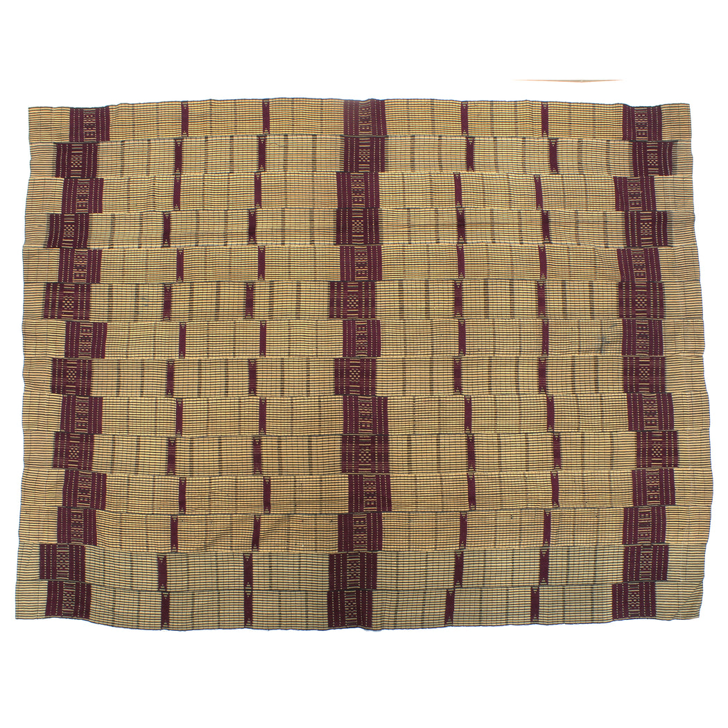 Vintage Aso Oke Textile of Nigeria | 74" x 57" - Niger Bend