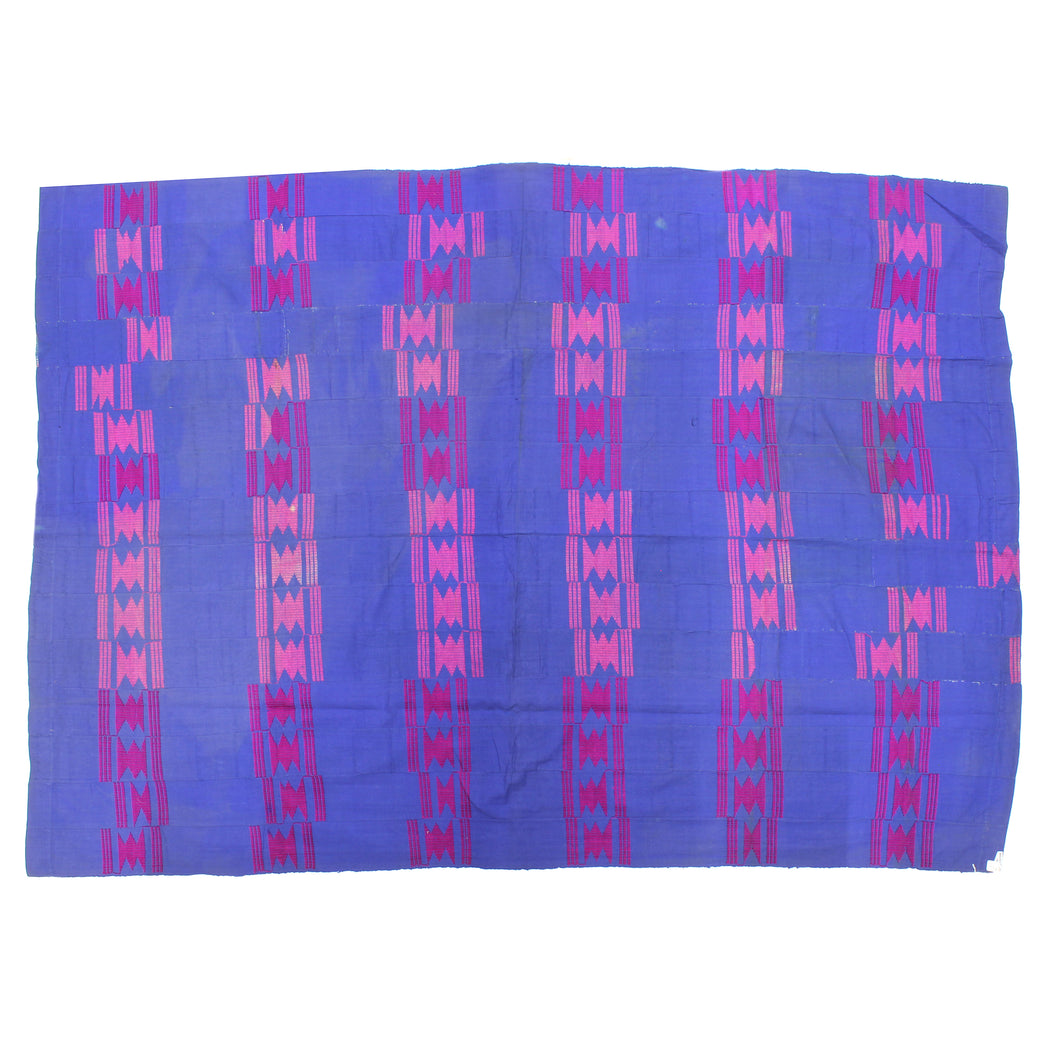 Vintage Aso Oke Textile of Nigeria | 83" x 58" - Niger Bend