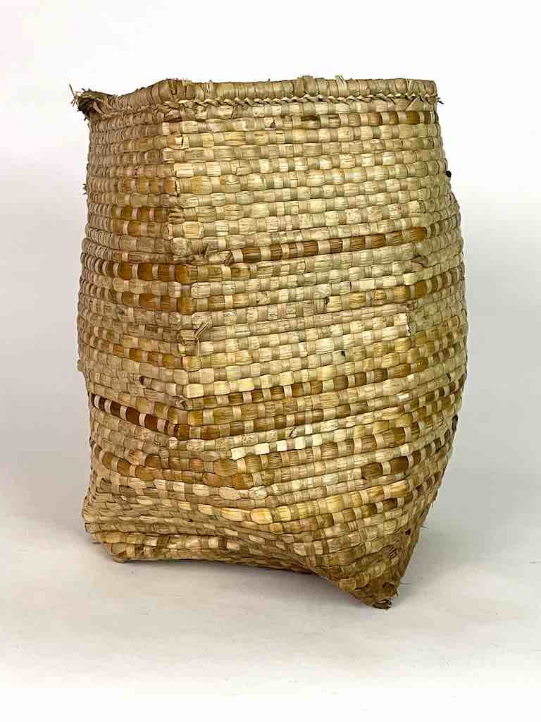 Handwoven Flexible Small Cylindrical Swampgrass Basket
