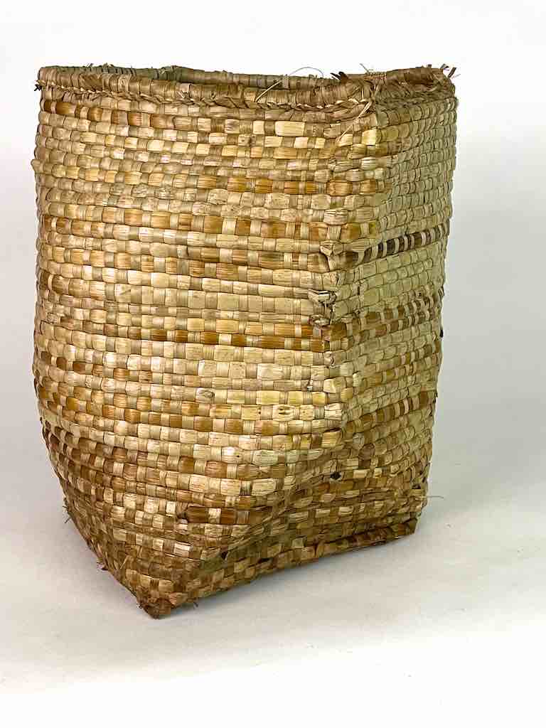 Handwoven Flexible Small Cylindrical Swampgrass Basket
