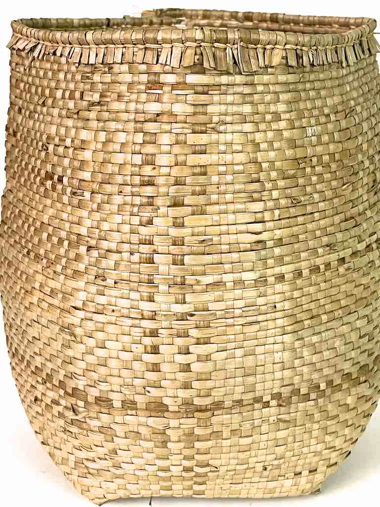 Handwoven Flexible Small Cylindrical Swampgrass Basket