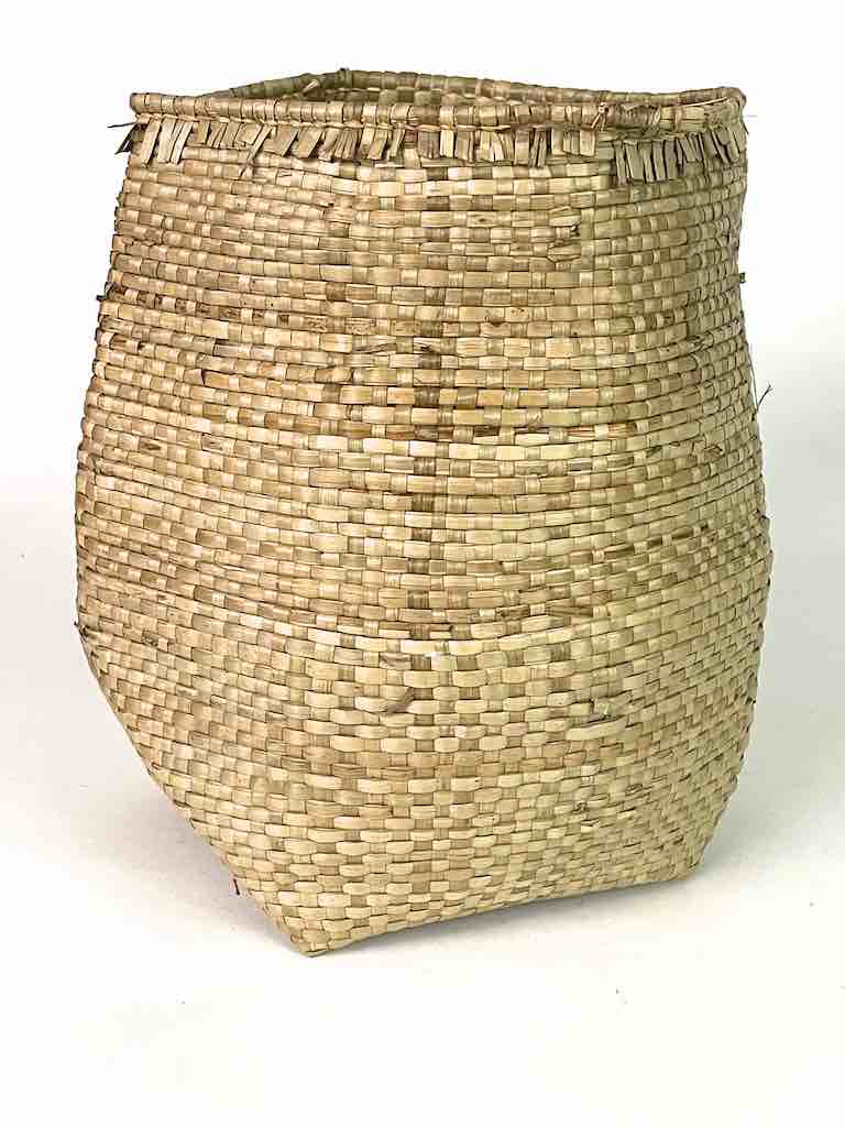 Handwoven Flexible Small Cylindrical Swampgrass Basket