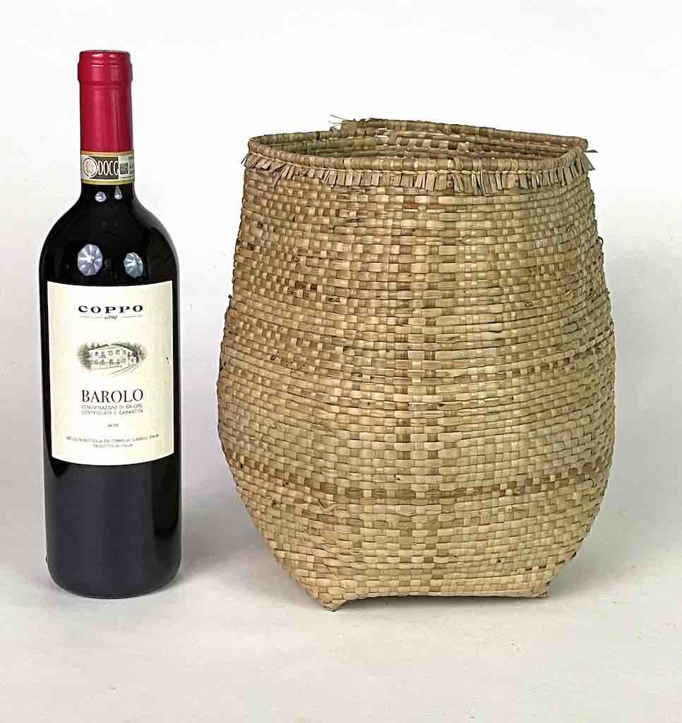 Handwoven Flexible Small Cylindrical Swampgrass Basket