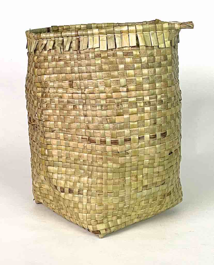 Handwoven Flexible Small Cylindrical Swampgrass Basket