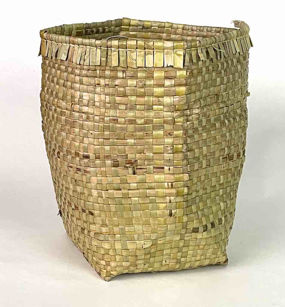Handwoven Flexible Small Cylindrical Swampgrass Basket