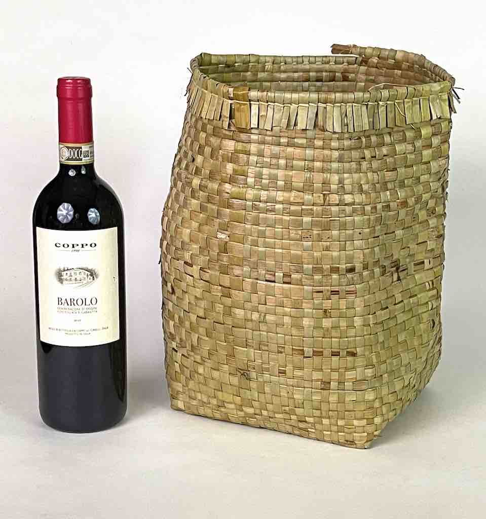 Handwoven Flexible Small Cylindrical Swampgrass Basket