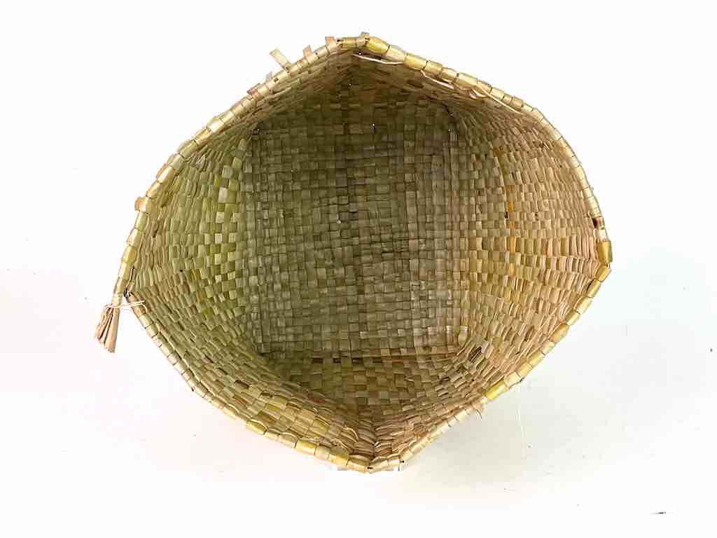 Handwoven Flexible Small Cylindrical Swampgrass Basket