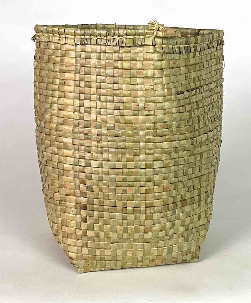 Handwoven Flexible Small Cylindrical Swampgrass Basket
