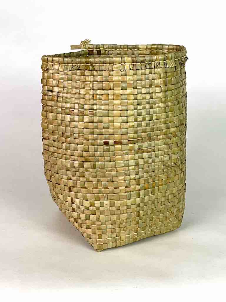 Handwoven Flexible Small Cylindrical Swampgrass Basket