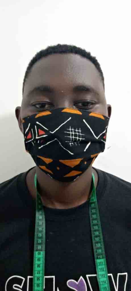 100% Cotton Dutch Wax Print Ghanaian African Mudcloth Face Mask