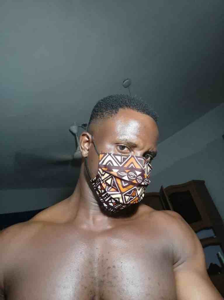 100% Cotton Dutch Wax Print Ghanaian African Mudcloth Face Mask