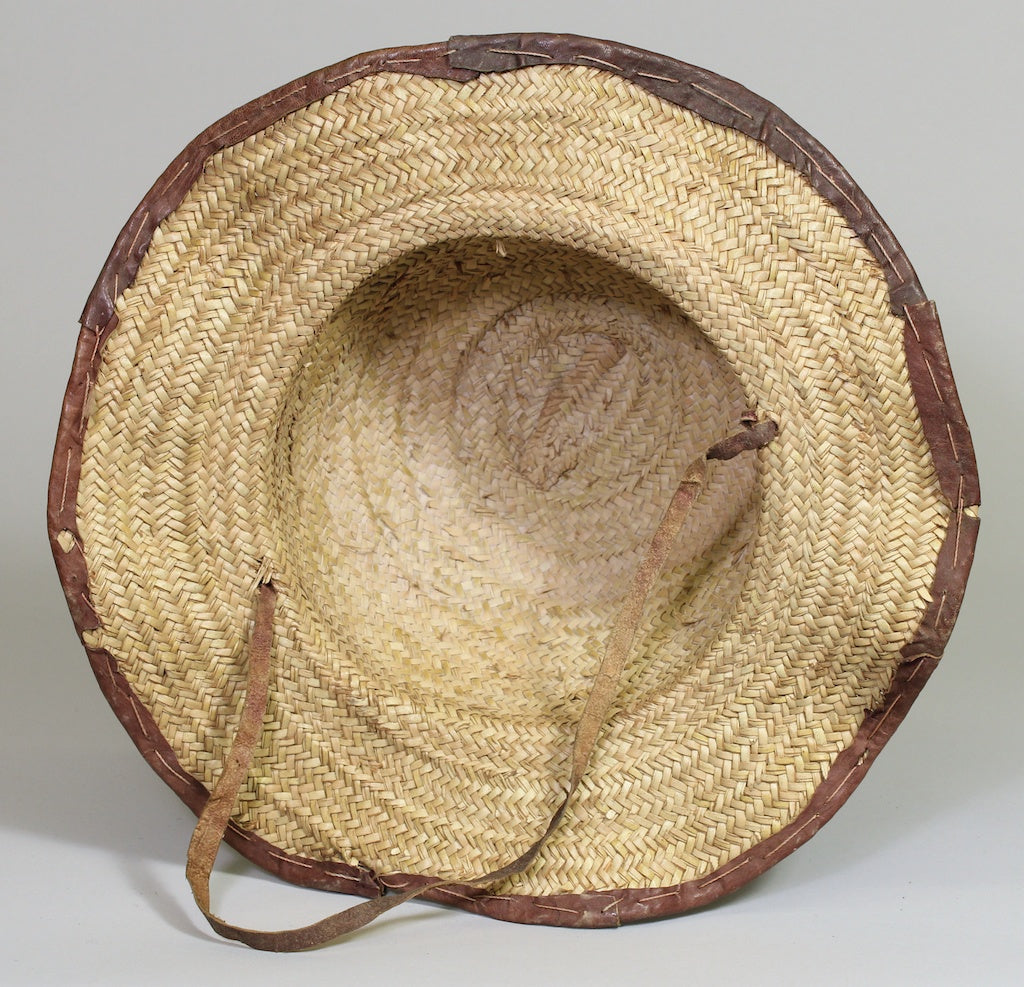 Tall Tuareg Turban Straw Leather Hat