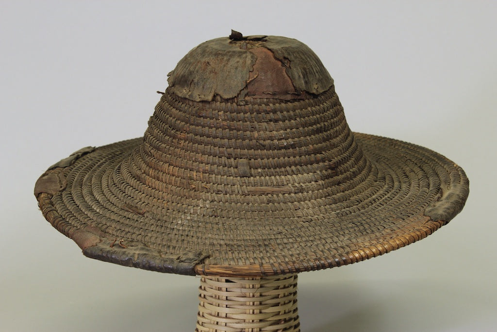 Very Old Vintage Straw Leather African Hat