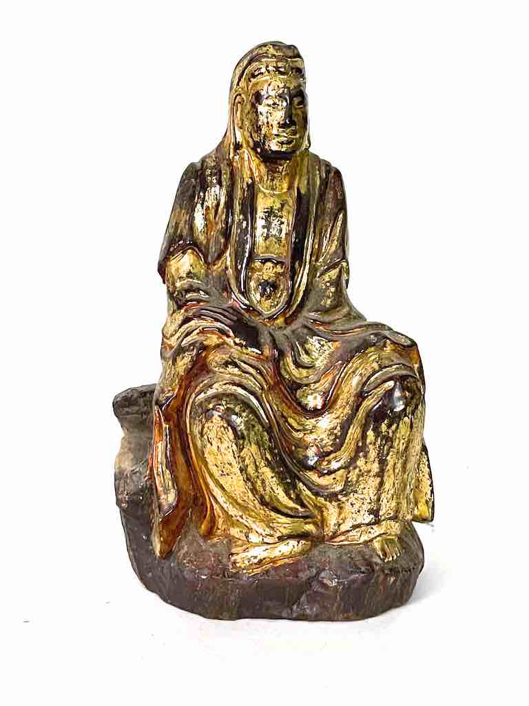Antique Gold Color Vietnamese Buddha Statue