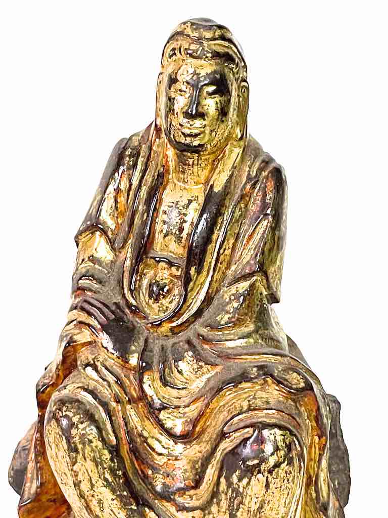 Antique Gold Color Vietnamese Buddha Statue