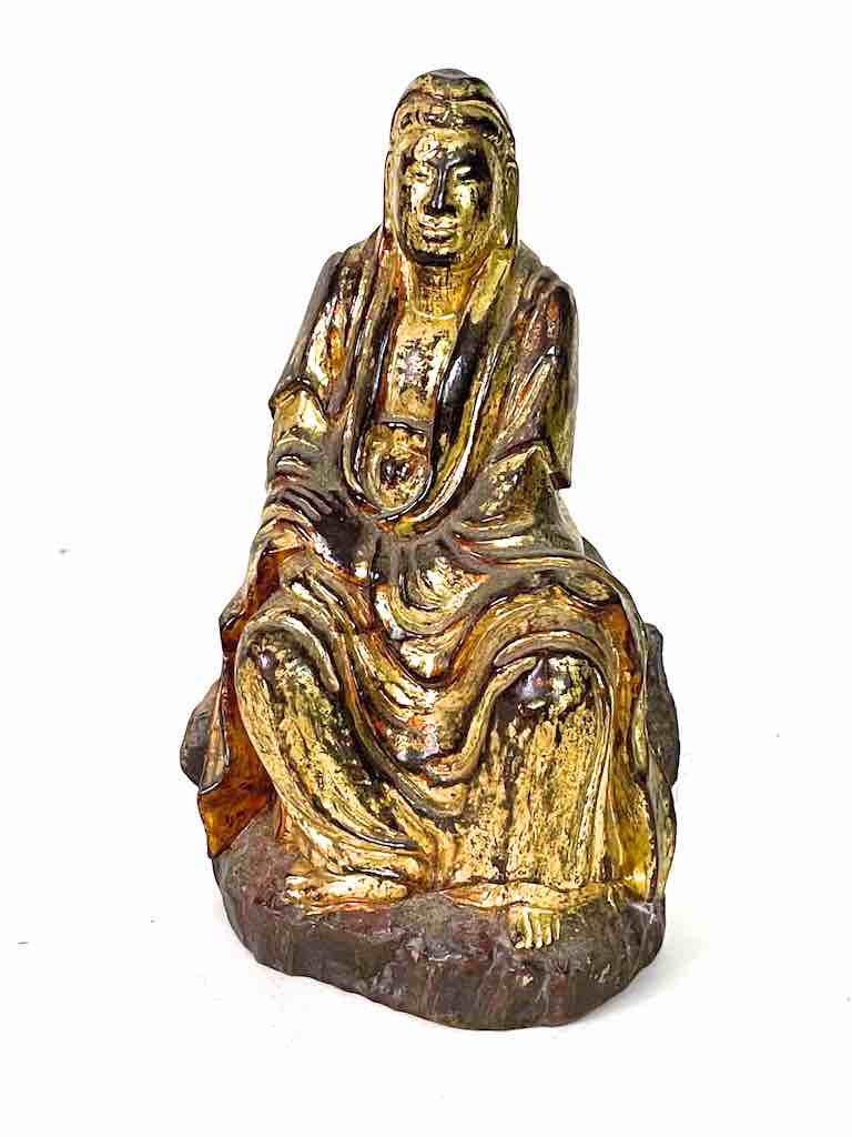 Antique Gold Color Vietnamese Buddha Statue