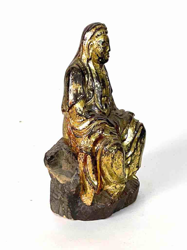 Antique Gold Color Vietnamese Buddha Statue