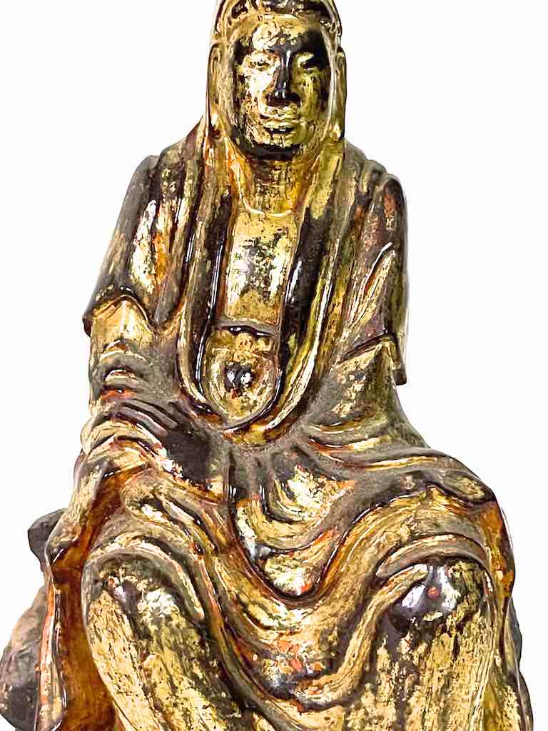 Antique Gold Color Vietnamese Buddha Statue