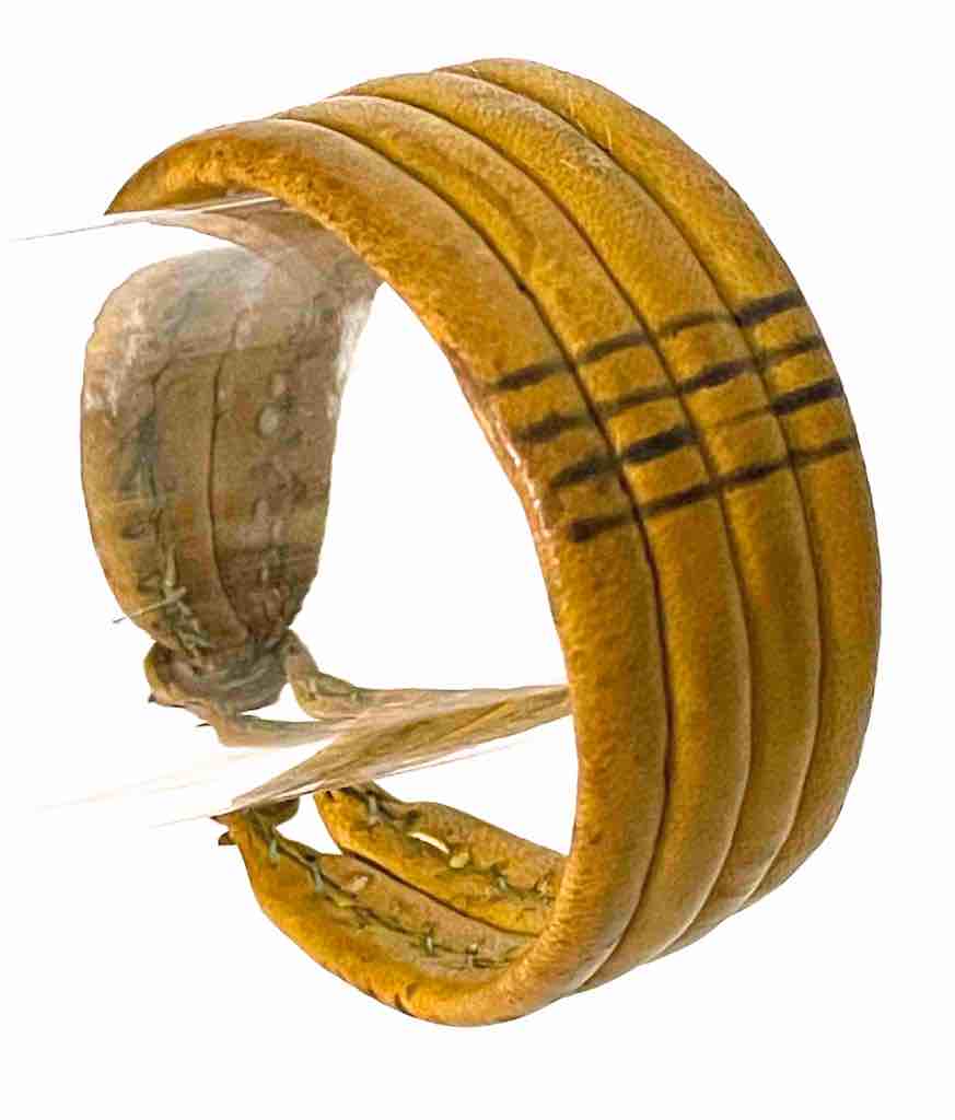 Wide Yellow Leather Bracelet - 2 Versions