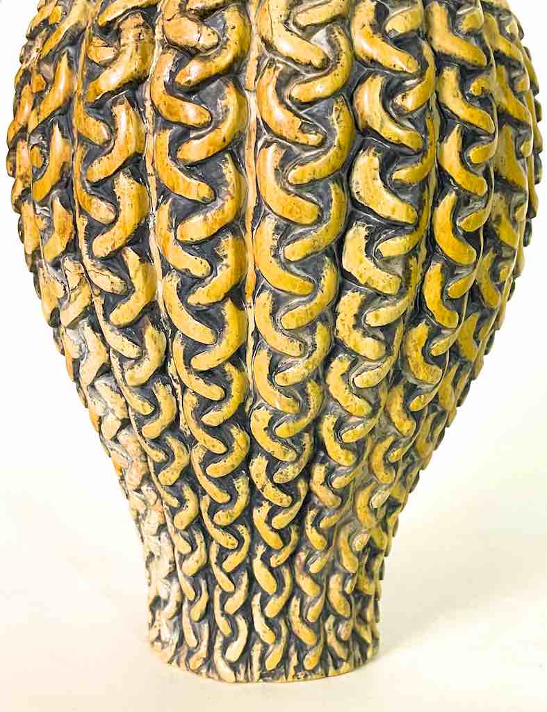 Braided Weave Niger Bend Soapstone Trinket Decor Urn/Jar with Lid