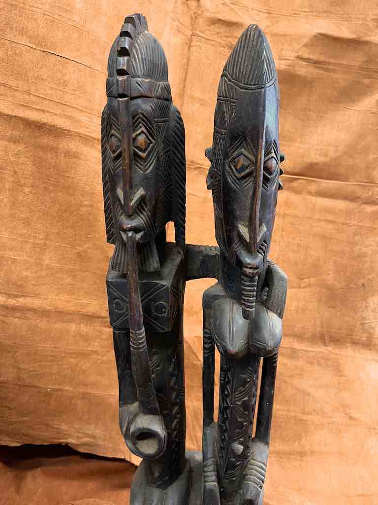 Dogon Primordial Couple Ancestor Spirit Statue | 42" - Mali