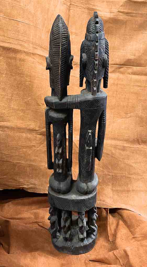 Dogon Primordial Couple Ancestor Spirit Statue | 42" - Mali