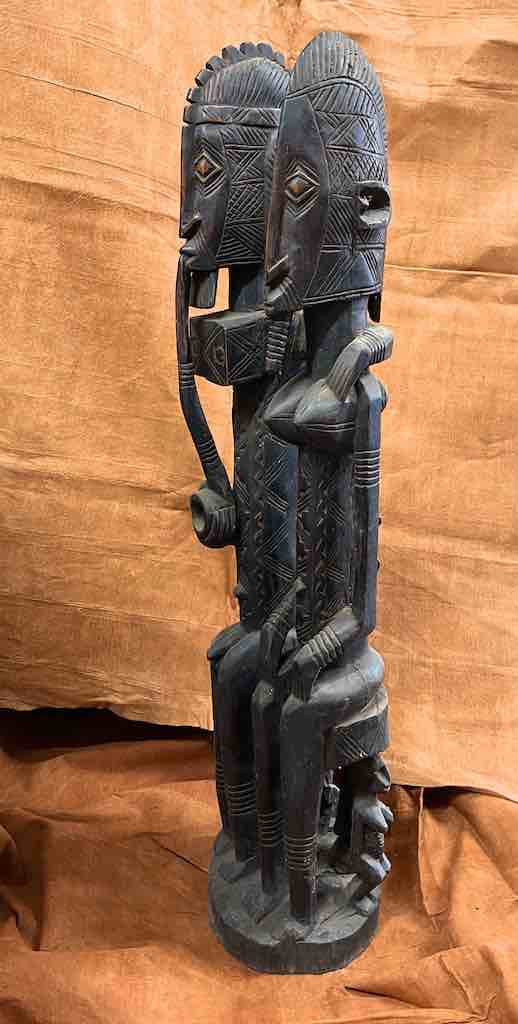 Dogon Primordial Couple Ancestor Spirit Statue | 42" - Mali