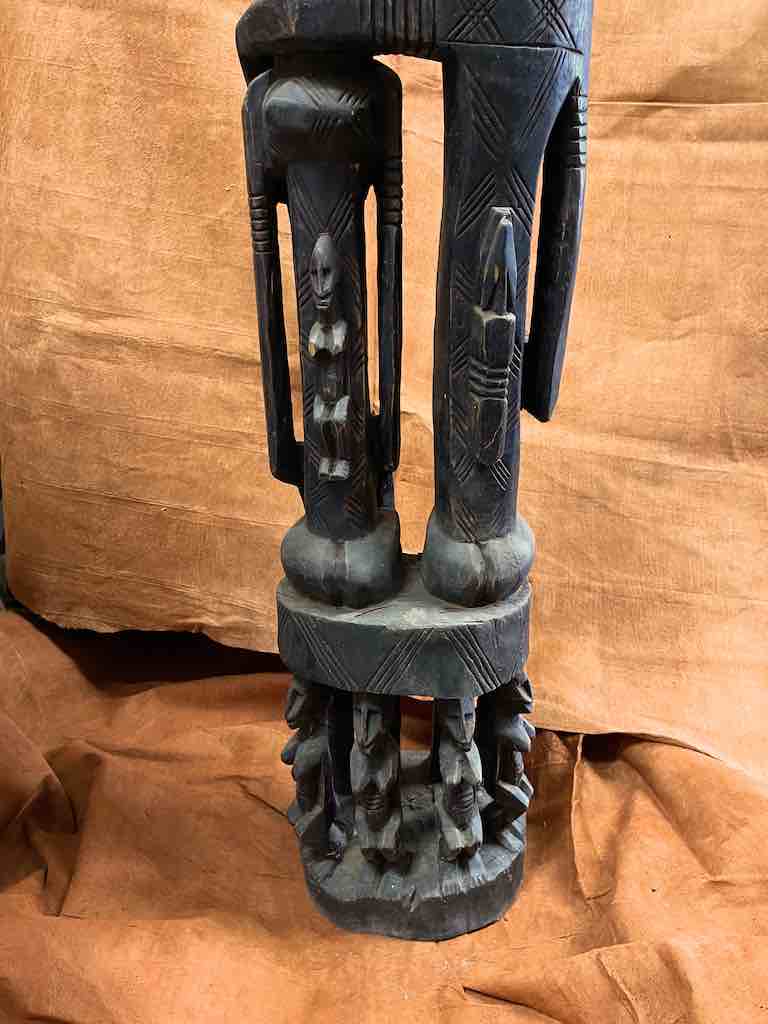 Dogon Primordial Couple Ancestor Spirit Statue | 42" - Mali