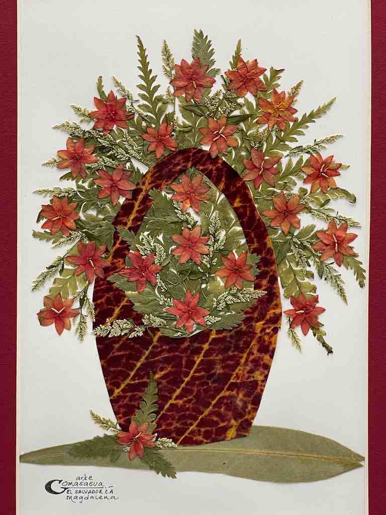 Handmade Pressed Dried Real Flower Framed Collage - Floral Bouquet