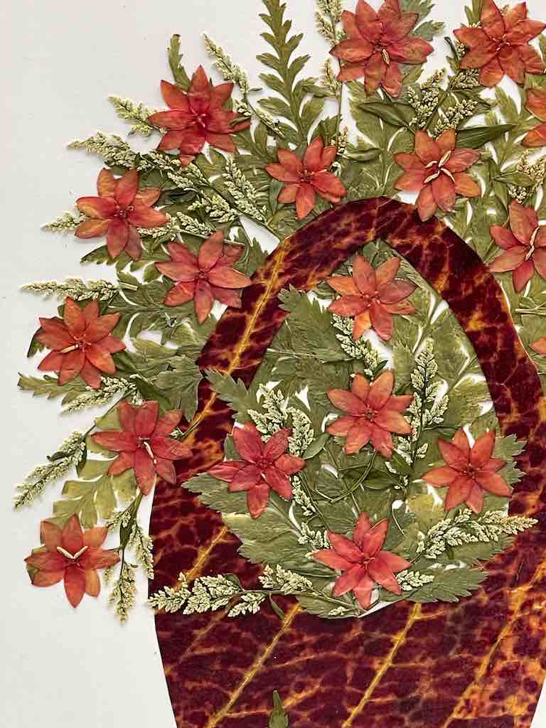 Handmade Pressed Dried Real Flower Framed Collage - Floral Bouquet
