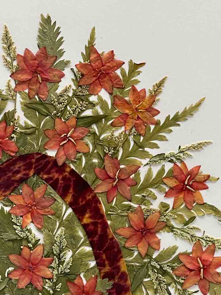 Handmade Pressed Dried Real Flower Framed Collage - Floral Bouquet