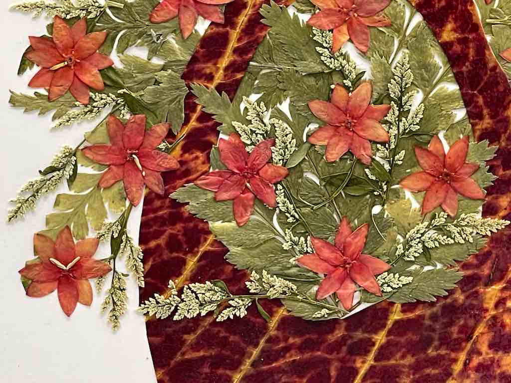 Handmade Pressed Dried Real Flower Framed Collage - Floral Bouquet