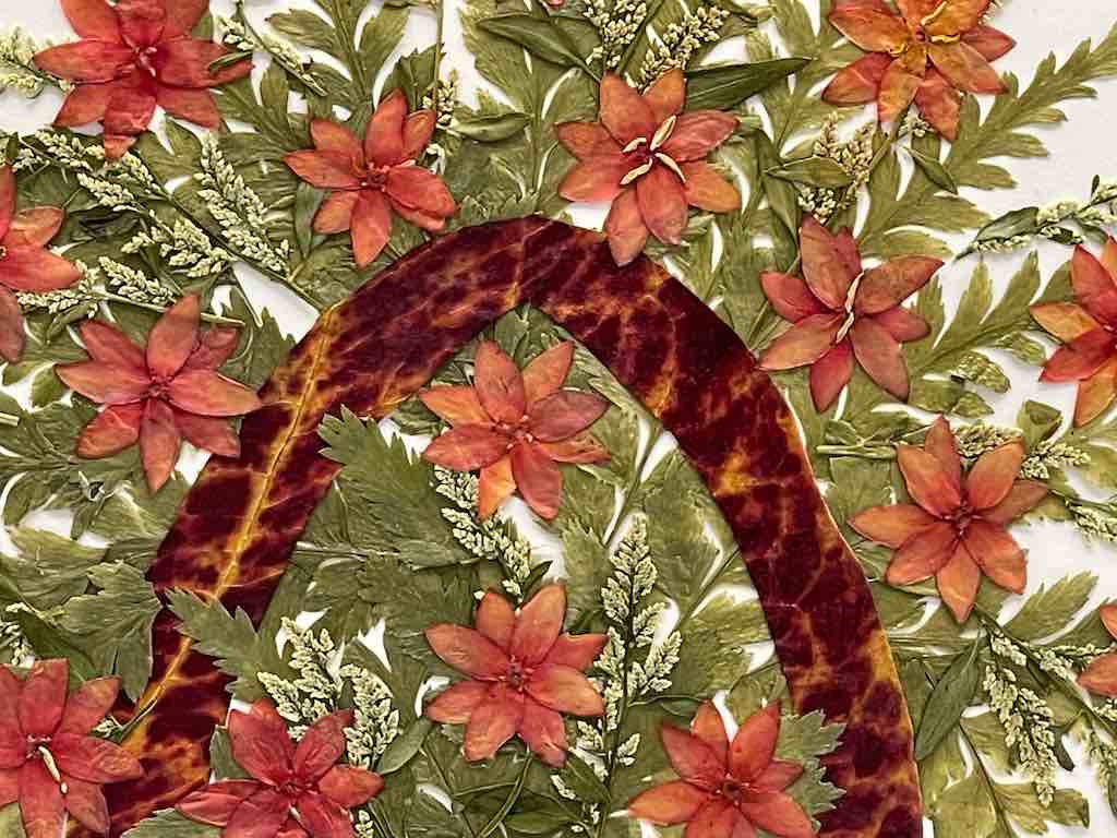 Handmade Pressed Dried Real Flower Framed Collage - Floral Bouquet