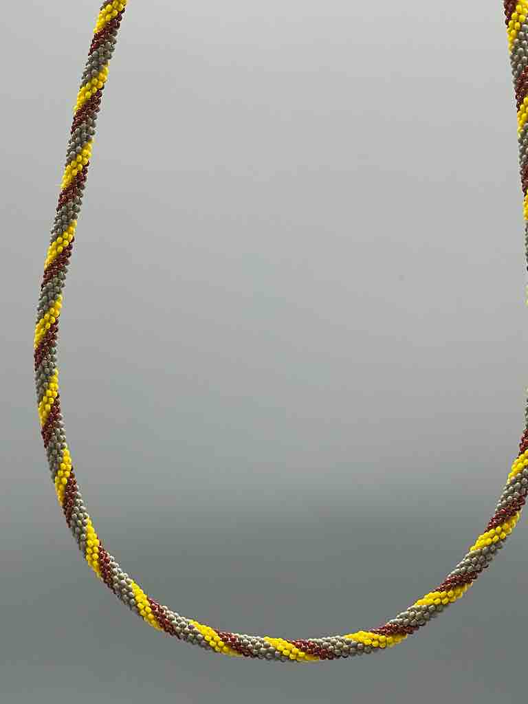 Colorful Patterned Fully Beaded Necklace Choker - Togo