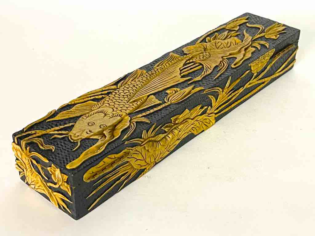 Carp Design - Large Rectangle Soapstone Trinket Decor Box