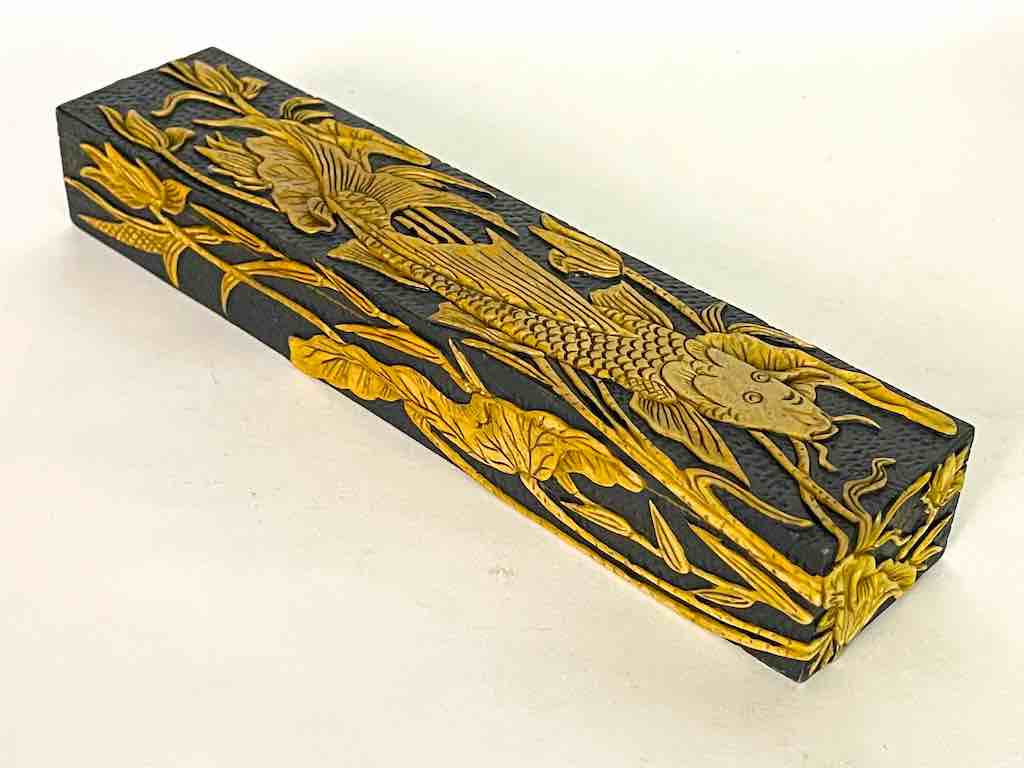 Carp Design - Large Rectangle Soapstone Trinket Decor Box